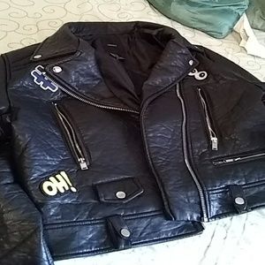 Women's biker leather jacket